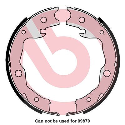 Brembo Bremsbackensatz, Feststellbremse [Hersteller-Nr. S83568] für Lexus, Renault, Toyota, Nissan