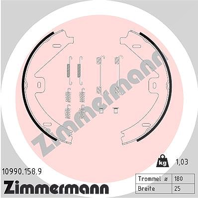 Zimmermann Bremsbackensatz, Feststellbremse [Hersteller-Nr. 10990.158.9] für Mercedes-Benz