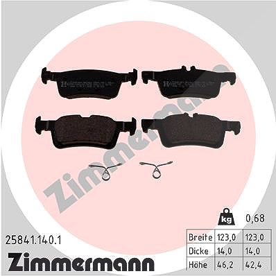 Zimmermann Bremsbeläge hinten (Satz) [Hersteller-Nr. 25841.140.1] für Ford