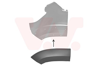 Van Wezel Verbreiterung, Kotflügel [Hersteller-Nr. 1652523] für Citroën, Opel, Peugeot, Fiat