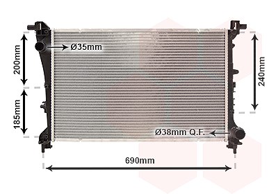Van Wezel Kühler, Motorkühlung [Hersteller-Nr. 17012709] für Fiat