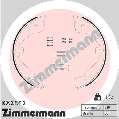 Zimmermann Bremsbackensatz, Feststellbremse [Hersteller-Nr. 10990.159.0] für VW, Land Rover, Audi, Mercedes-Benz, Porsche