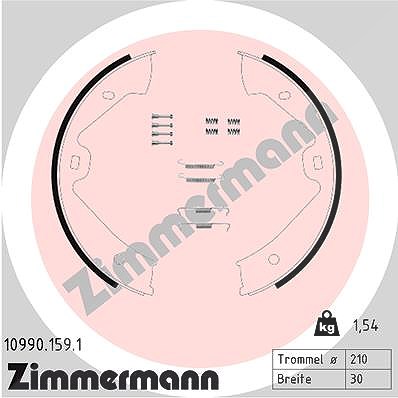 Zimmermann Bremsbackensatz, Feststellbremse [Hersteller-Nr. 10990.159.1] für Porsche, VW