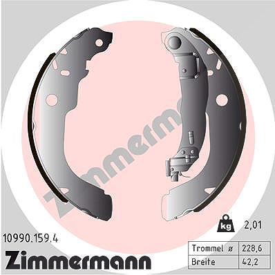 Zimmermann Bremsbackensatz [Hersteller-Nr. 10990.159.4] für Citroën, Peugeot, Ds