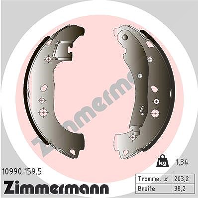 Zimmermann Bremsbackensatz [Hersteller-Nr. 10990.159.5] für VW, Seat