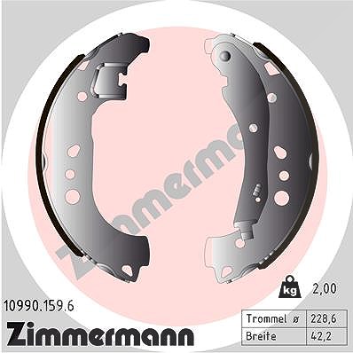 Zimmermann Bremsbackensatz [Hersteller-Nr. 10990.159.6] für Seat, Skoda, Audi, VW