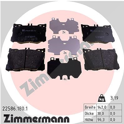 Zimmermann Bremsbelagsatz, Scheibenbremse [Hersteller-Nr. 22586.180.1] für Mercedes-Benz