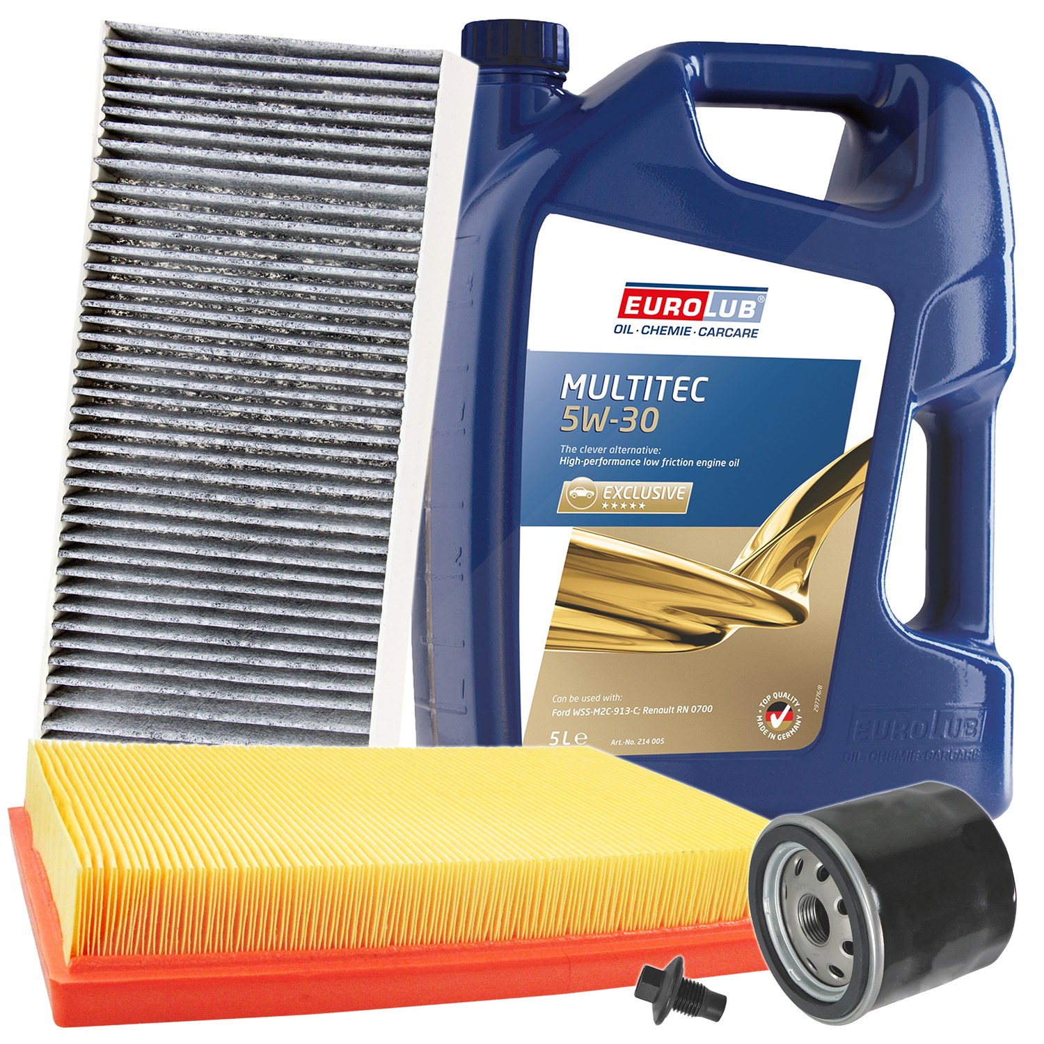 Bestprice Inspektionspaket Filtersatz SET A + 5l ÖL [Hersteller-Nr. 10493655] für Ford