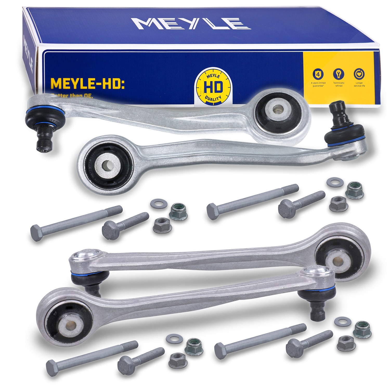 Meyle 4x Querlenker vorne oben [Hersteller-Nr. 40207614] für Porsche, Audi