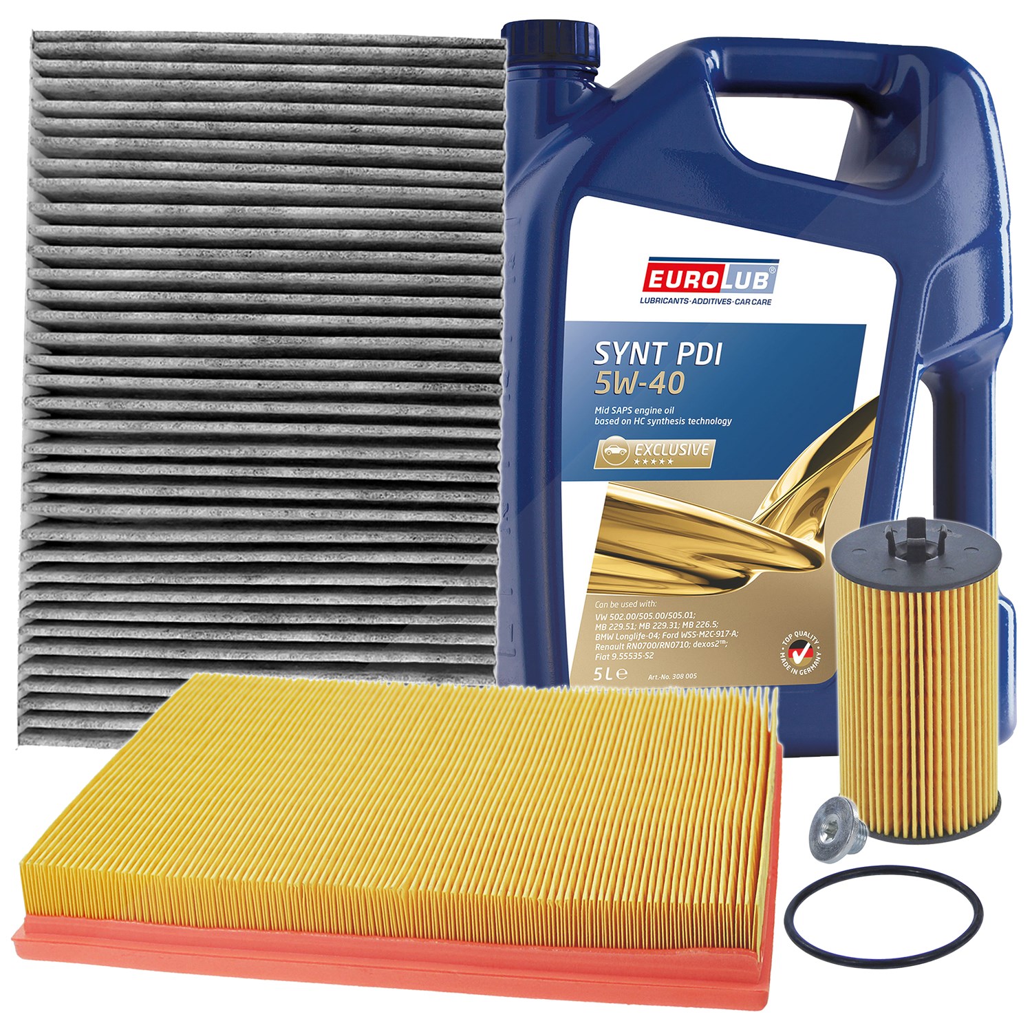 Bestprice Inspektionspaket Filtersatz SET A + 5l ÖL [Hersteller-Nr. 10493666] für Opel