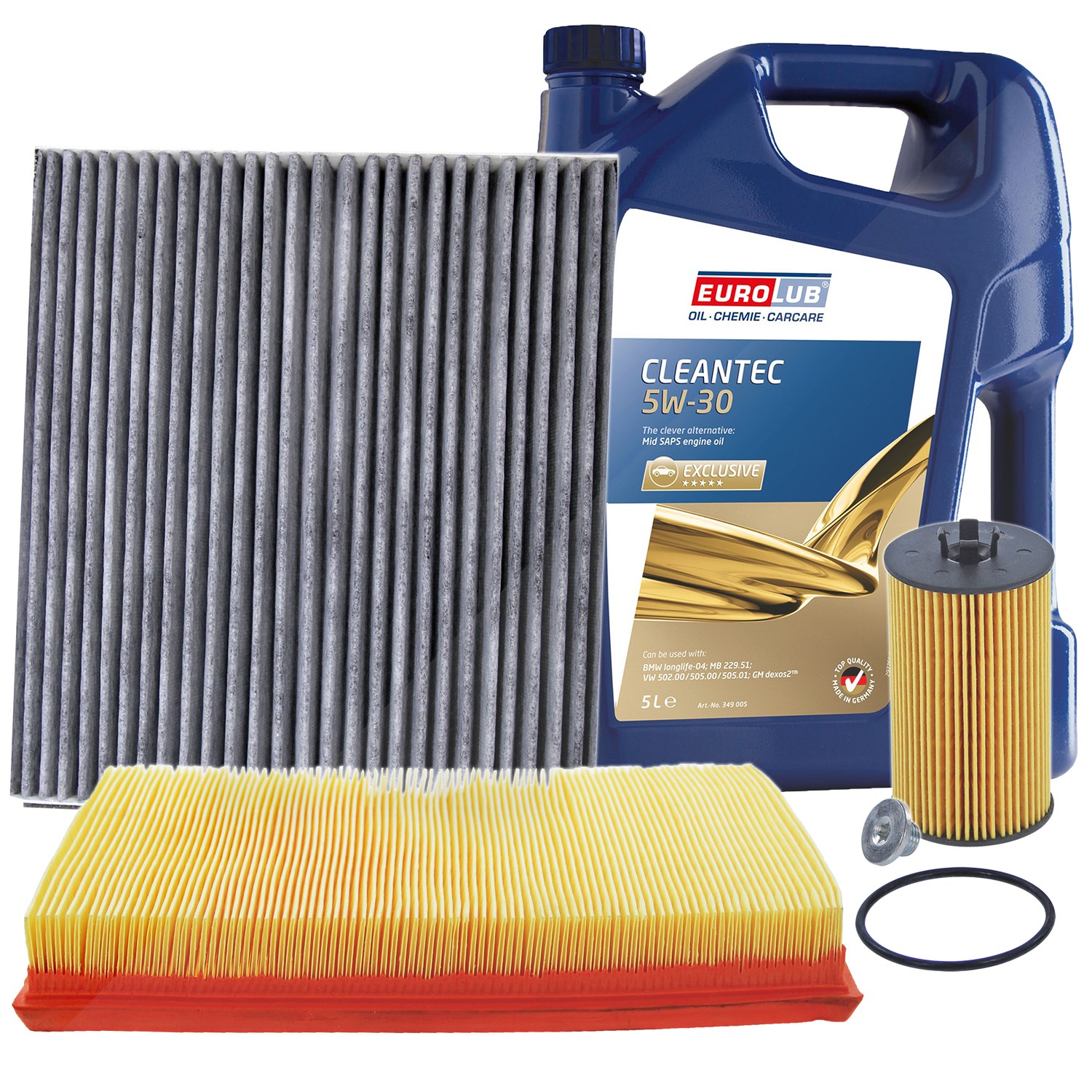 Bestprice Inspektionspaket Filtersatz SET A + 5l ÖL [Hersteller-Nr. 10493672] für Opel