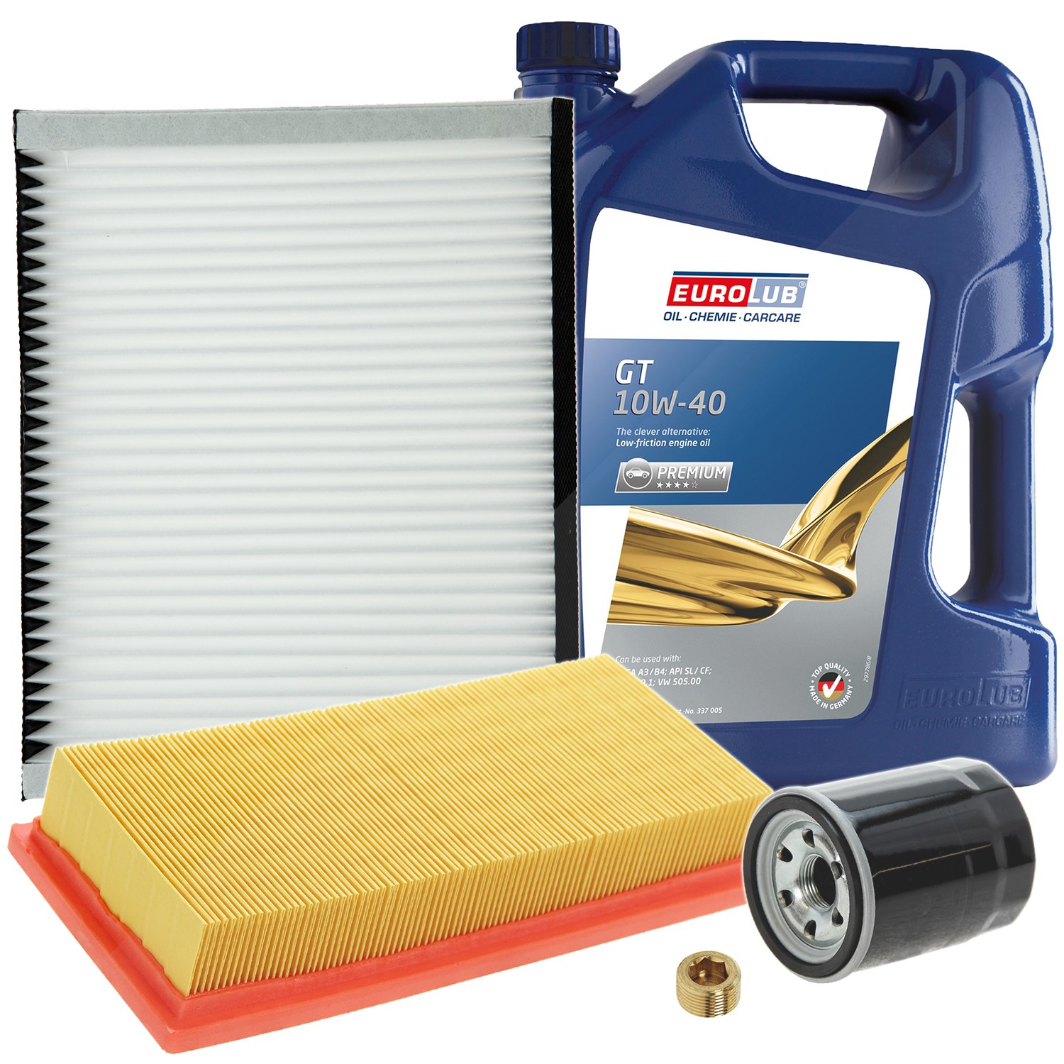 Bestprice Inspektionspaket Filtersatz SET A + 5l ÖL [Hersteller-Nr. 10493674] für Fiat