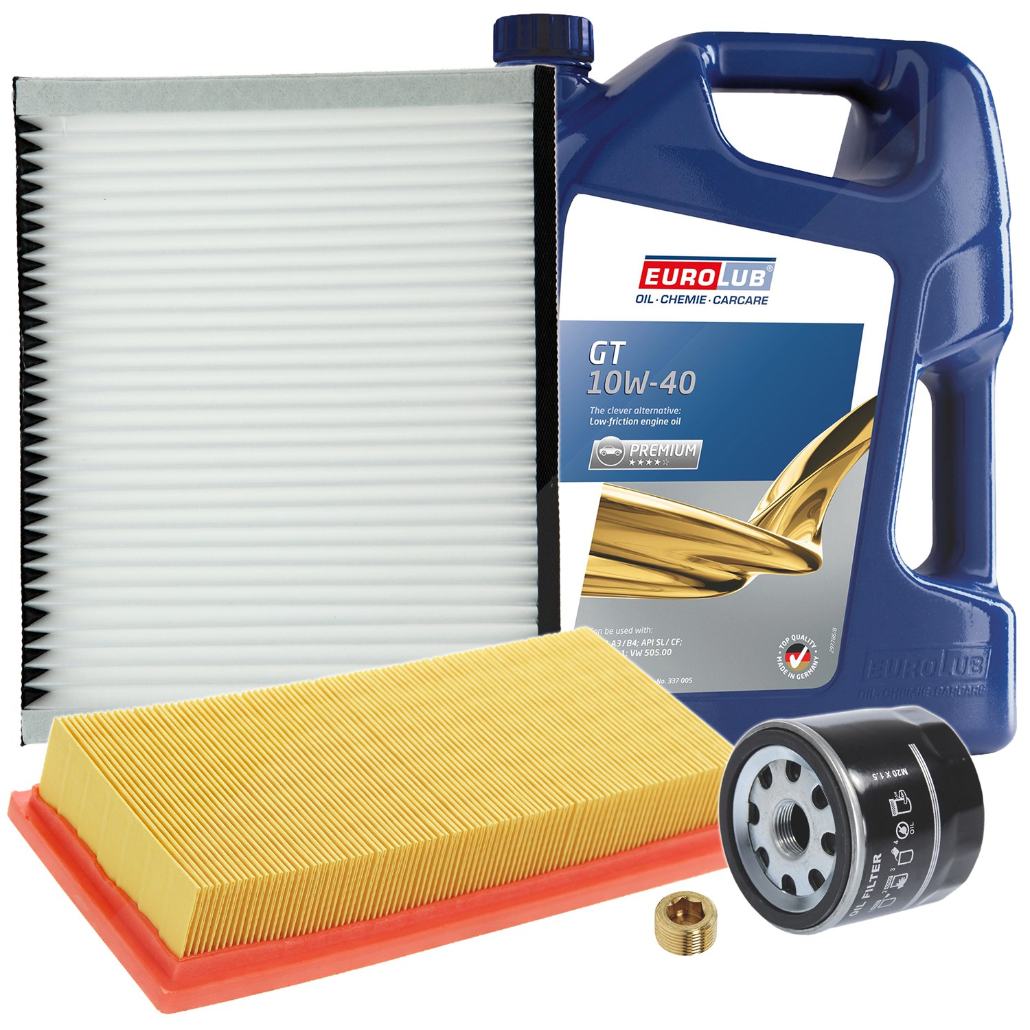 Bestprice Inspektionspaket Filtersatz SET A + 5l ÖL [Hersteller-Nr. 10493676] für Fiat