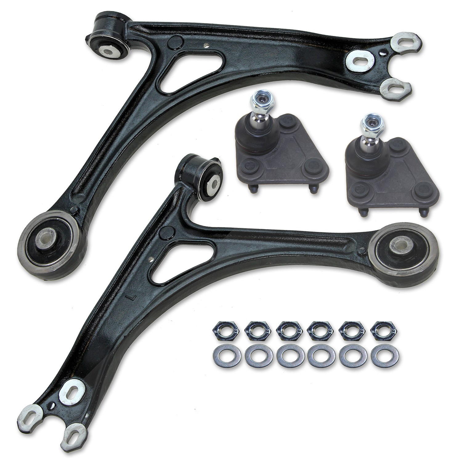 Bestprice 2x Querlenker + 2x Traggelenke [Hersteller-Nr. 40270239] für Seat, VW, Audi