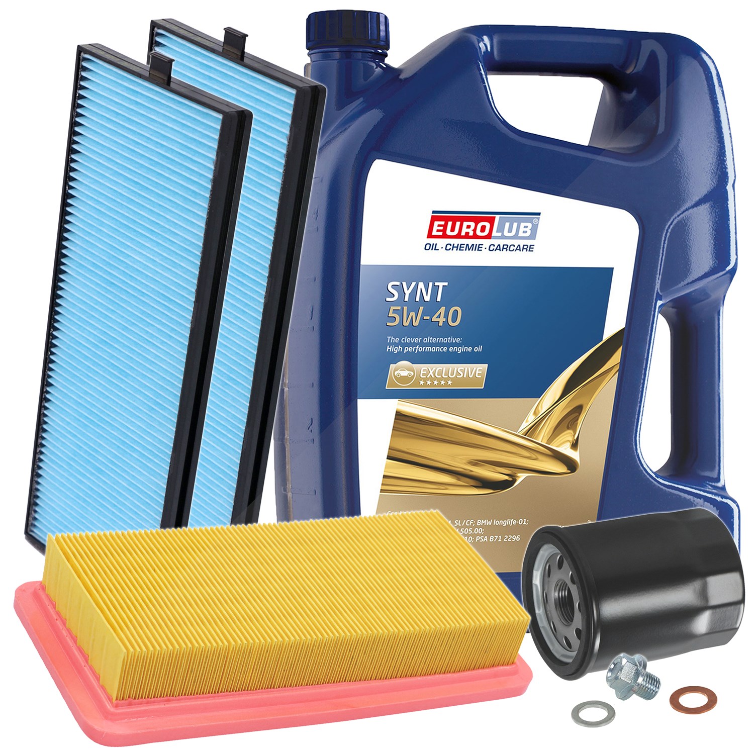 Bestprice Inspektionspaket Filtersatz SET A + 5l ÖL [Hersteller-Nr. 10493696] für Hyundai
