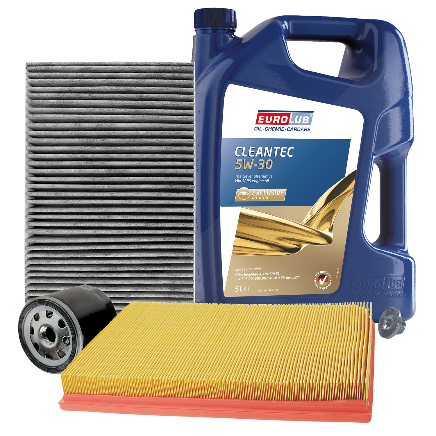 Bestprice Inspektionspaket Filtersatz SET A + 5l ÖL [Hersteller-Nr. 10493595] für Opel