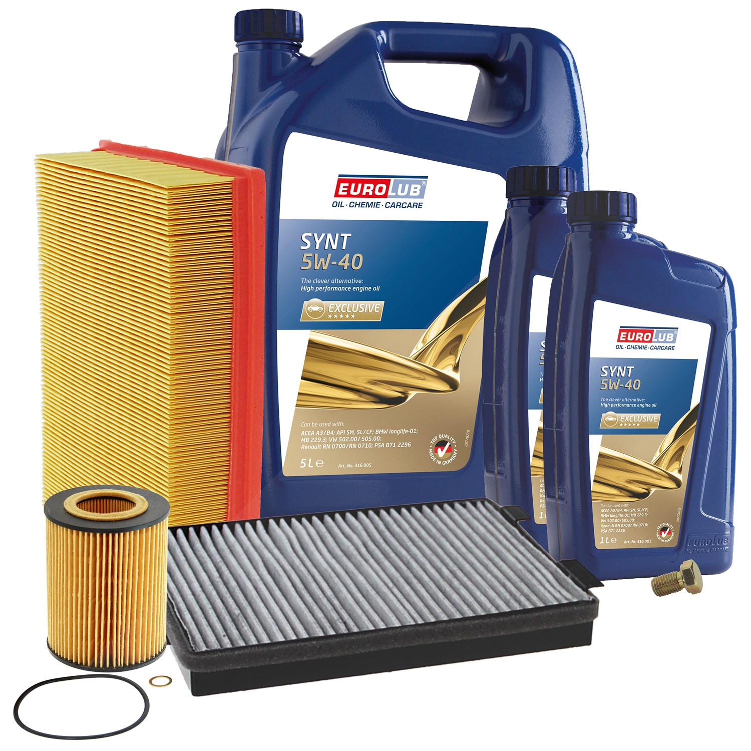 Bestprice Inspektionspaket Filtersatz SET A + 7l ÖL [Hersteller-Nr. 10493597] für BMW