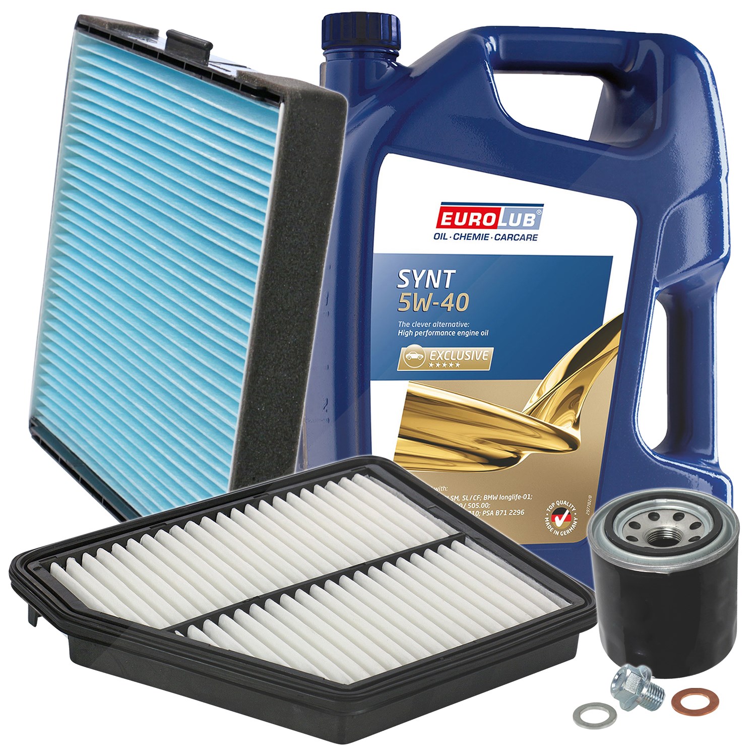 Bestprice Inspektionspaket Filtersatz SET A + 5l ÖL [Hersteller-Nr. 10493708] für Hyundai