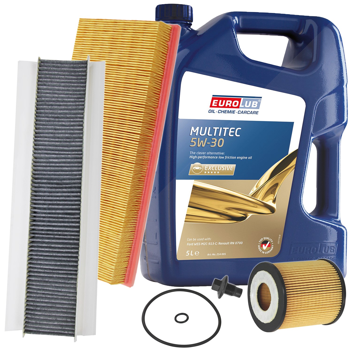 Bestprice Inspektionspaket Filtersatz SET A + 5l ÖL [Hersteller-Nr. 10493713] für Ford