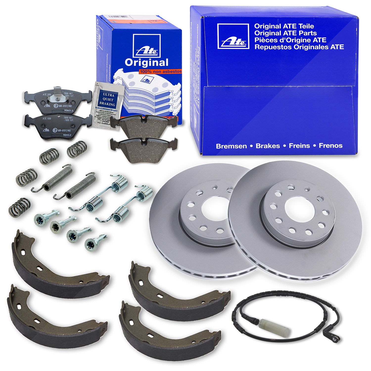Ate Bremsscheiben +Bremsbeläge +Kontakt +Bremsbacken hinten [Hersteller-Nr. 40270242] für BMW