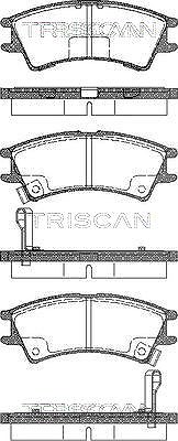 Triscan Bremsbelagsatz, Scheibenbremse [Hersteller-Nr. 811043007] für Hyundai