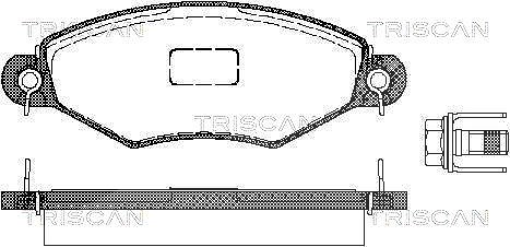 Triscan Bremsbelagsatz, Scheibenbremse [Hersteller-Nr. 811028013] für Peugeot