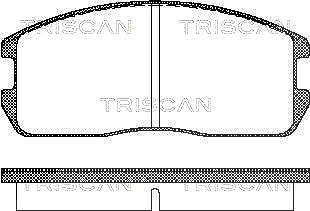 Triscan Bremsbelagsatz, Scheibenbremse [Hersteller-Nr. 811042832] für Mitsubishi