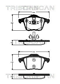Triscan Bremsbelagsatz, Scheibenbremse [Hersteller-Nr. 811027011] für Volvo