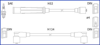 Hüco Zündleitungssatz [Hersteller-Nr. 134391] für Volvo