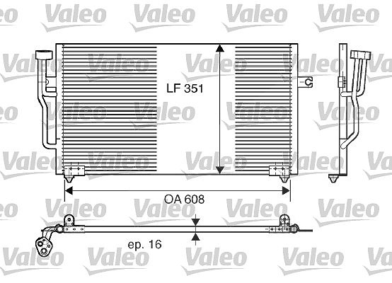Valeo Kondensator, Klimaanlage [Hersteller-Nr. 817559] für Mitsubishi, Volvo