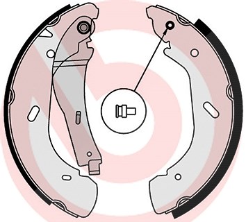 Brembo Bremsbackensatz Trommelbremse [Hersteller-Nr. S56513] für Ford, Ldv