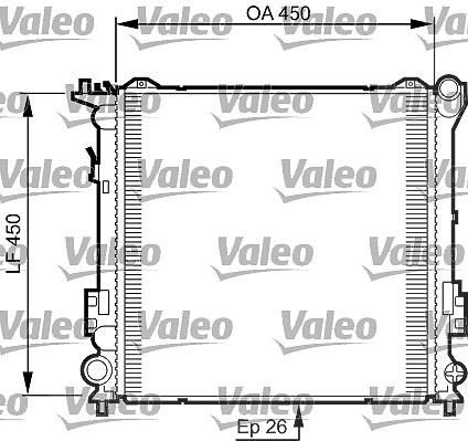 Valeo Kühler, Motorkühlung [Hersteller-Nr. 735504] für Hyundai, Kia