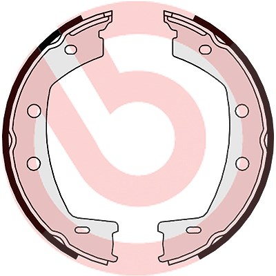 Brembo Bremsbackensatz, Feststellbremse [Hersteller-Nr. S44508] für Land Rover