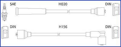 Hüco Zündleitungssatz [Hersteller-Nr. 134227] für Daewoo