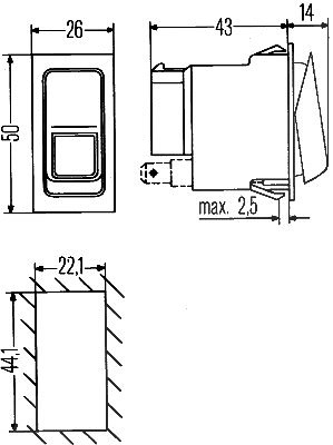 Hella Schalter [Hersteller-Nr. 6RH007832-411]