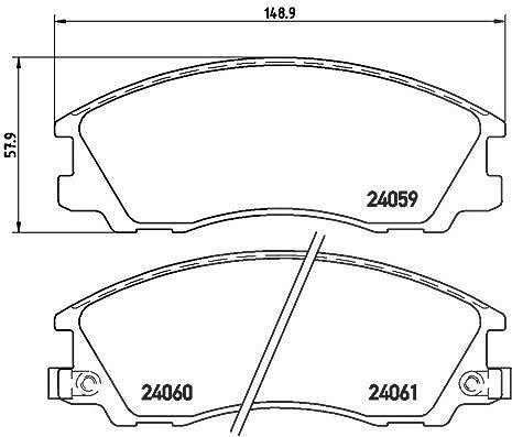 Brembo Bremsbelagsatz, Scheibenbremse [Hersteller-Nr. P30017] für Hyundai