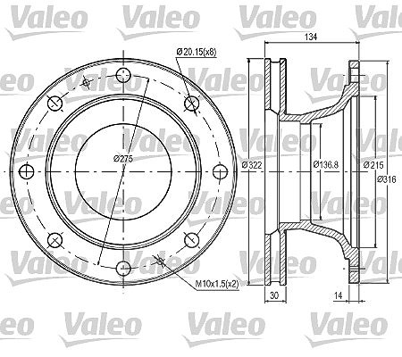 Valeo Bremsscheibe [Hersteller-Nr. 187060]