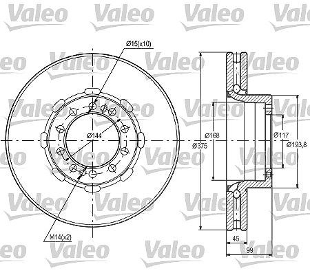 Valeo Bremsscheibe [Hersteller-Nr. 187093]