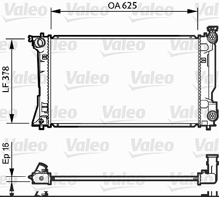 Valeo Kühler, Motorkühlung [Hersteller-Nr. 734712] für Toyota