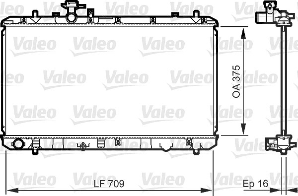 Valeo Kühler, Motorkühlung [Hersteller-Nr. 735407] für Suzuki, Fiat