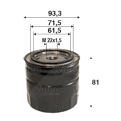 Valeo Ölfilter [Hersteller-Nr. 586110] für Honda, Rover