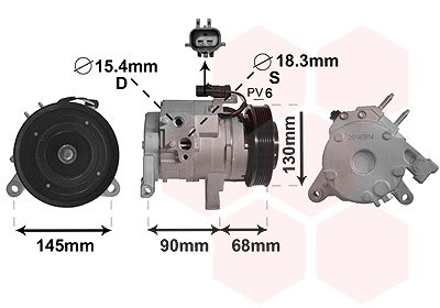 Van Wezel Kompressor, Klimaanlage [Hersteller-Nr. 2100K133] für Jeep