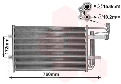 Van Wezel Kondensator, Klimaanlage [Hersteller-Nr. 27005252] für Mazda