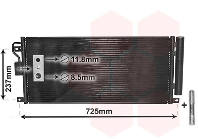 Van Wezel Kondensator, Klimaanlage [Hersteller-Nr. 37005638] für Opel, Chevrolet