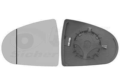 Van Wezel Spiegelglas, Außenspiegel [Hersteller-Nr. 3235837] für Mitsubishi