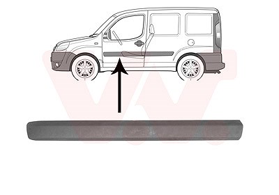 Van Wezel Zier-/Schutzleiste, Tür [Hersteller-Nr. 1637427] für Fiat