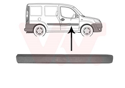 Van Wezel Zier-/Schutzleiste, Tür [Hersteller-Nr. 1637428] für Fiat