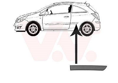 Van Wezel Zier-/Schutzleiste, Seitenwand [Hersteller-Nr. 3750419] für Opel