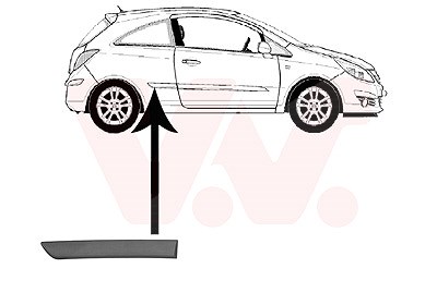 Van Wezel Zier-/Schutzleiste, Seitenwand [Hersteller-Nr. 3750420] für Opel