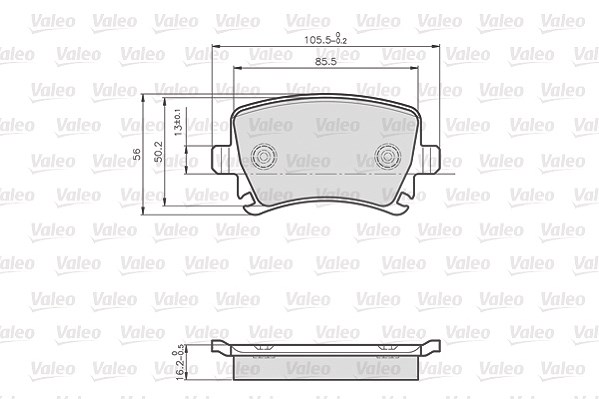 Valeo Bremsbelagsatz, Scheibenbremse [Hersteller-Nr. 872914] für VW